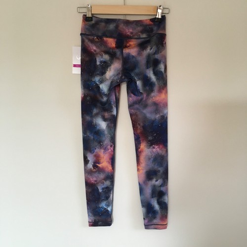 NWT Athleta girl printed chit chat tight leggings L/12 Frozen Floral Outer Space - Picture 4 of 12