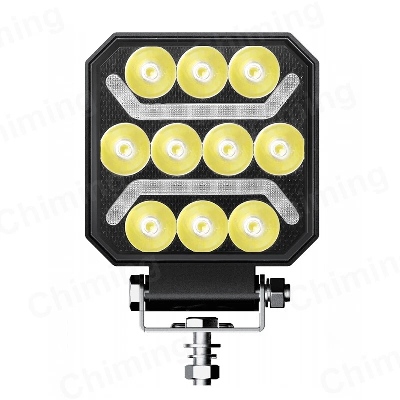 4x Feux Longue Porteé LED 12-24V 15W Spot+Veilleuse Ambre Rouge VTT 4x4 Camion - Photo 3/4