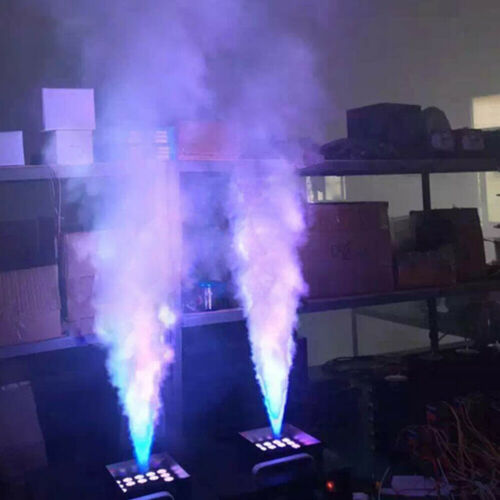 Smoke Fog Machine DMX DJ Party Vertical Spray Fog Stage Light RGB 24 LED Light！  - Afbeelding 1 van 13