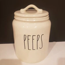 Rae Dunn Easter Artisan LL “PEEPS” Canister With Lid