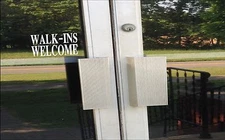Walk-ins welcome signs sticker hairstylist salon barber door 8 inch E205 vinyl