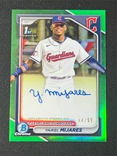 2024 Bowman Chrome YAIKEL MIJARES GREEN REFRACTOR AUTO 44/99 GUARDIANS CPA-YM
