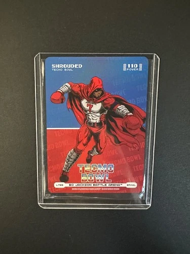 Shrouded Tecmo Bowl Bo Jackson Battle Arena 110 Brawl Logo L755