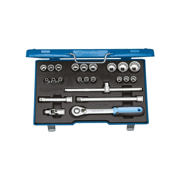 Gedore SteckschlüSselsatz Set 23Tlg Doppel 6-Kant 1/2 Zoll 8-24Mm Werkzeug-image