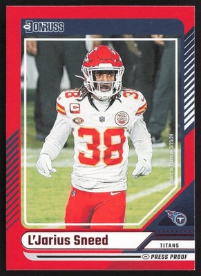2024 Panini Donruss - L'Jarius Sneed #216 - Red Press Proof