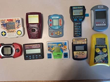 Lot of 10 Miscellaneous Hand-Held Electronic Games Various Brands
