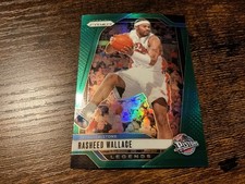#157 2024-25 Panini Prizm Rasheed Wallace Legends Green Prizm #293 - Pistons