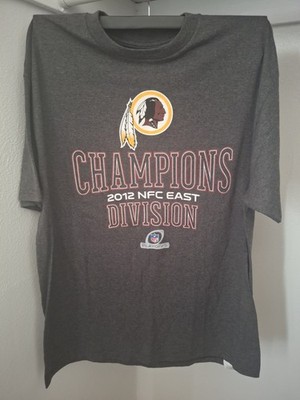 Washington Redskins Men s Grey 2012 NFC East Playoffs T-Shirt Size XL
