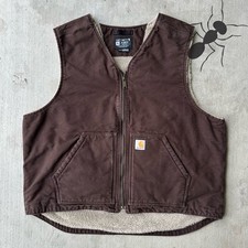 Vintage Y2K Carhartt DKB brown work wear vest