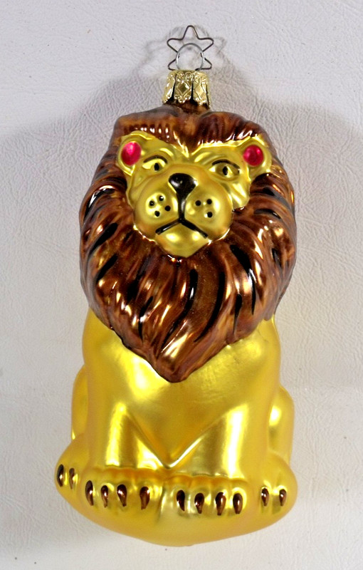 Glass Christmas Ornament LION