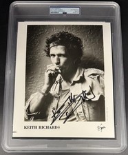 Keith Richards Rolling Stones Signed Autograph PSA/DNA Encapsulated 8x10 Photo