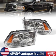 For 2013-2018 Dodge Ram 1500 2500 3500 Projector Headlight Chrome Led Drl Signal