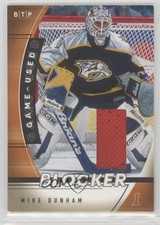 2002 ITG Be A Player Between the Pipes Game-Used Blocker Mike Dunham #GB-8 0o9