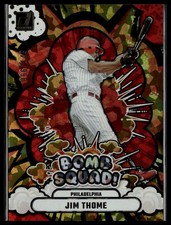 2025 Donruss #12 Jim Thome Bomb Squad Red Ice #/149