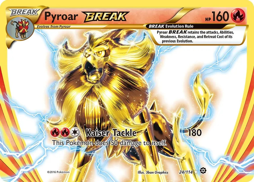 Pyroar BREAK 24 Steam Siege Pokemon TCG NM