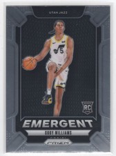 #12 2024-25 Panini Prizm Emergent Base Cody Williams Utah Jazz