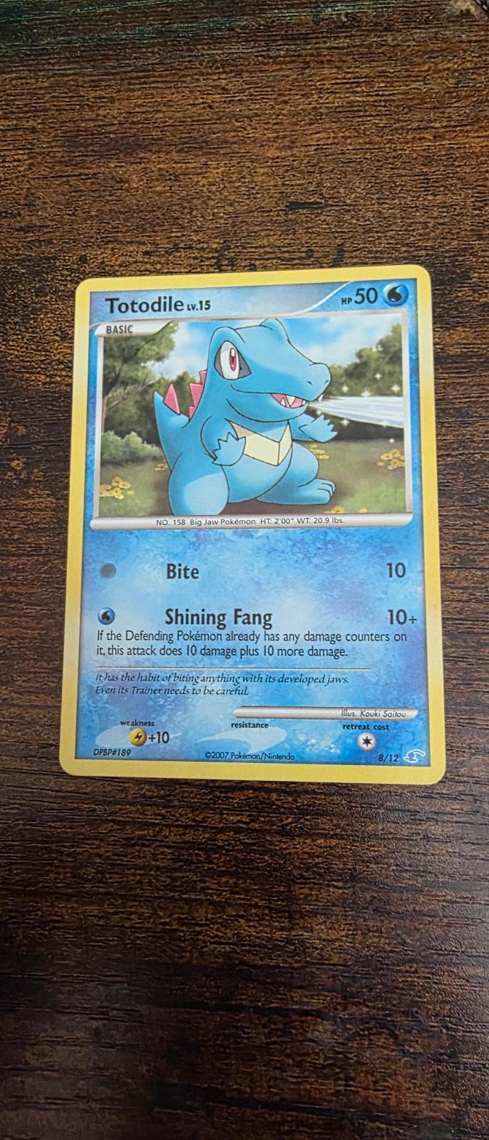 Totodile 8/12 Common DP Trainer Kit: Manaphy & Lucario Pokemon Lightly Played