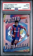23-24 Topps Finest Lamine Yamal RC Rose Gold UEFA Prized Footballers /75 PSA 10