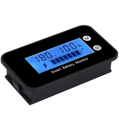 Waterproof Battery Monitor12v 24v 36v 48v 60v 72v ,Car Motorcycle Golf Blue 