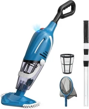 Pool Vacuum for above Ground Pool, 2025 Upgraded Pool Vacuum with a Telescopic P