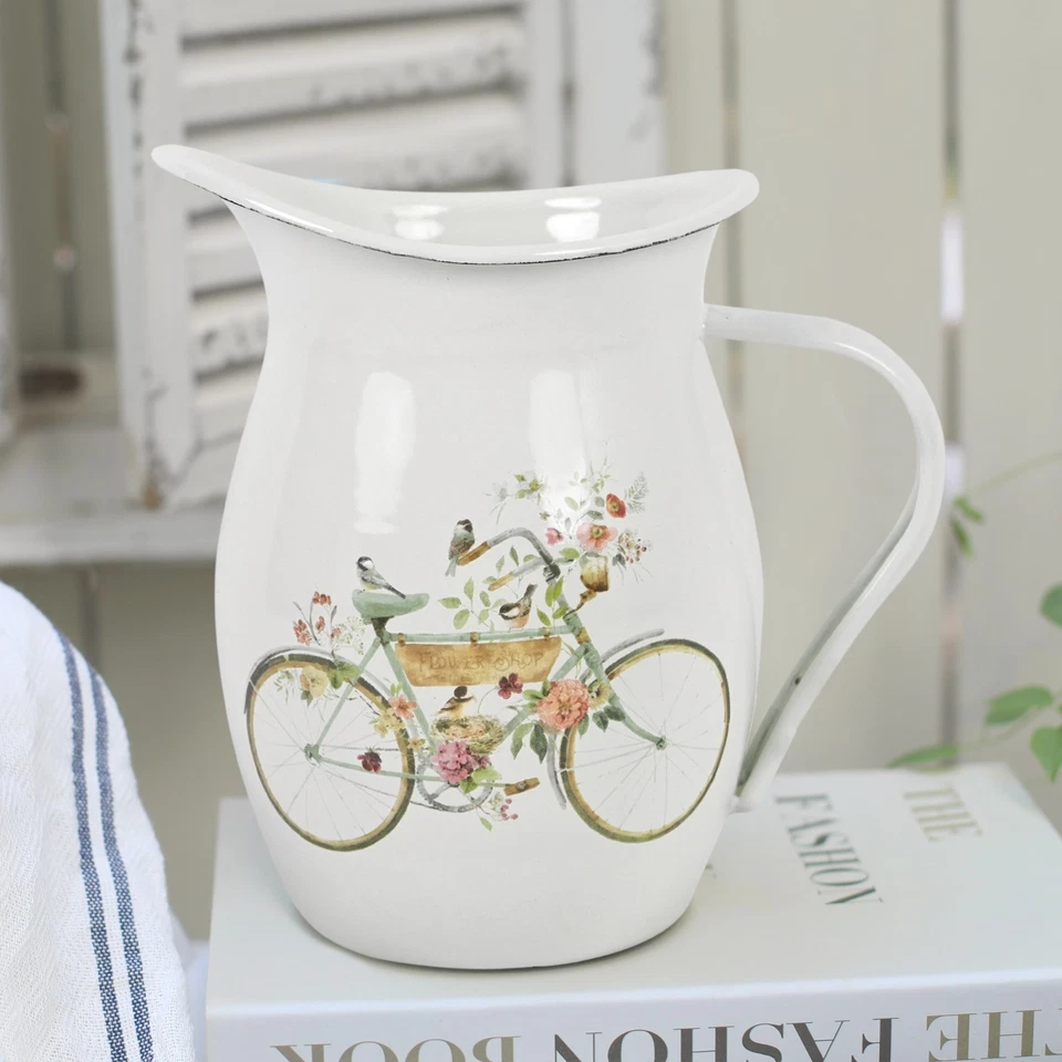 Jarrones de granja jarra jarra de leche jarrón para flores para decoración de cocina en el hogar Foto 2 de 2