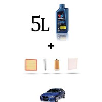 Hoffcar Wartungskit 4 Filter Und 5L ÖL FüR BMW Serie 3 (F30, F80, F31) 325D 165