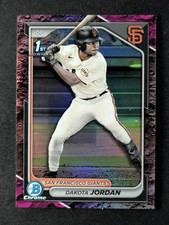 2024 Bowman Chrome Draft DAKOTA JORDAN 140/199 1st Fuchsia Lunar Ref #BDC-71