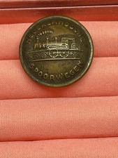 Nederlandsche Spoorwegen Dutch Railways Large 23mm Brass Button