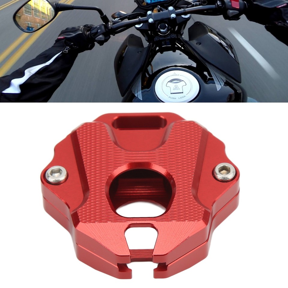 (Red)Motorcycle Key Cover Solid CNC Metal Motorcycle Key Shell CNC ...