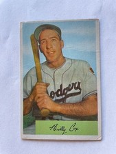 1954 Bowman Billy Cox Creasing