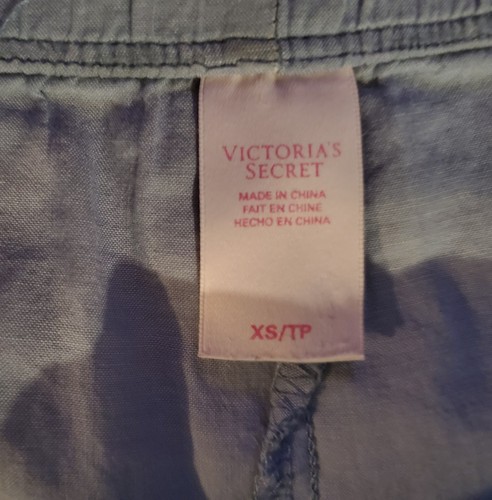 Victoria's Secret Lounge Pants Size XS Small Light Blue Cotton Sleep Pajama  - Bild 3 von 7