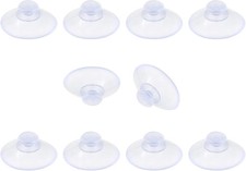 10 Pack Glass Table Suction Cups 20mm Clear Rubber Anti-Collision Suckers White