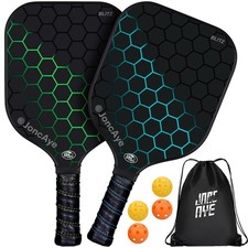 JoncAye Pickleball Paddles Set of 4 or 2, USAPA Approved Fiberglass Rackets w...