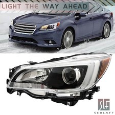 Headlight Assembly For Subaru Legacy/Outback 2015-2017 Halogen Black Left Side