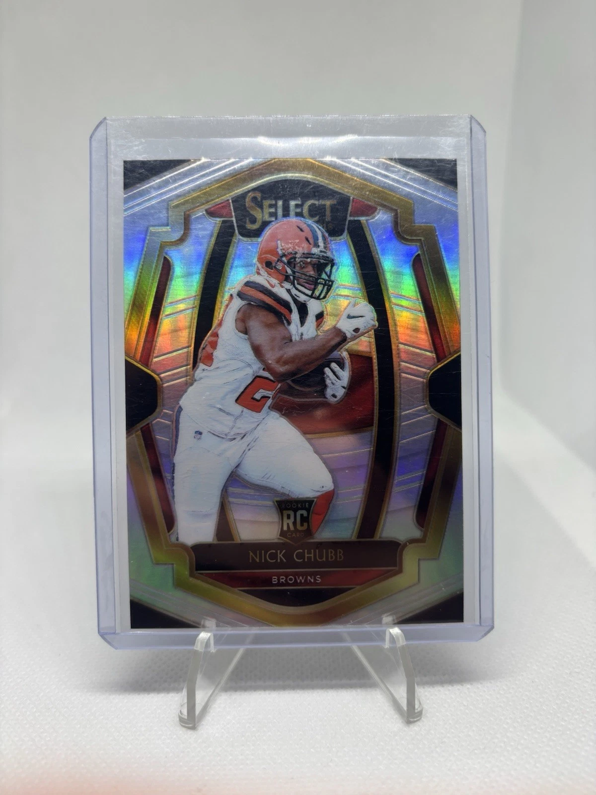 2018 Panini Select - Premier Level Nick Chubb #152 Silver Prizm (RC)