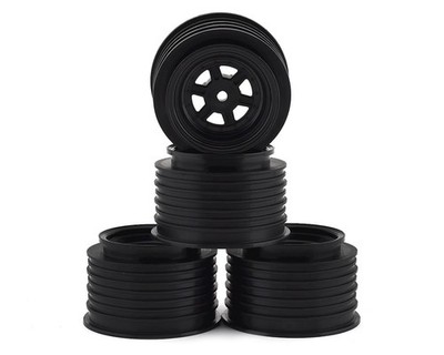 DE Racing Gambler Rear Late Model Wheels (AE/TLR) (Black) [DER-GLR-AB]
