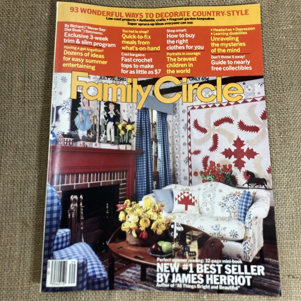 Vintage 1981, Family Circle Magazine -  Apr 28, May & Jul, Lot of 3 Foto 2 de 4