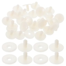 50 Pcs White Plastic Doll Joints for Animal Craft and Doll Making