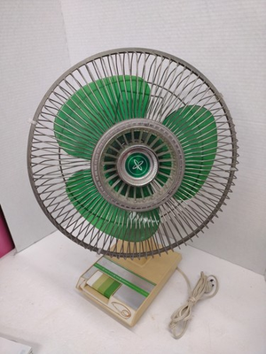 #ad #ad Vintage RARE 1970#x27;s Atomic Green Fan Lasco Sears 3 Speed Tilting TESTED WORKS $124.95