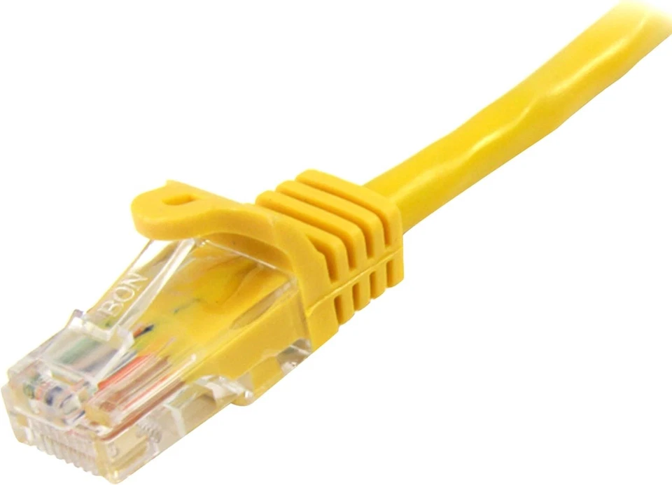 StarTech.com 3 m Yellow Cat5e Snagless RJ45 UTP Patch Cable - 3m Patch Cord - Et - Bild 2 von 3