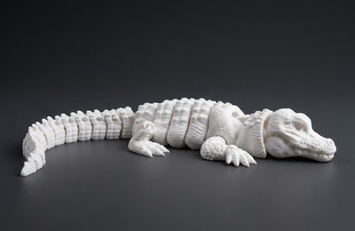 Alligator - ''Paint Your Own'' Series - 3d Printed Articulated Figure - 11''