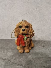 Dekofigur Hund Cocker Spaniel mit Stechpalme ...