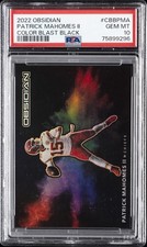 2022 PANINI OBSIDIAN COLOR BLAST BLACK #CBBPMA PATRICK MAHOMES II PSA 10