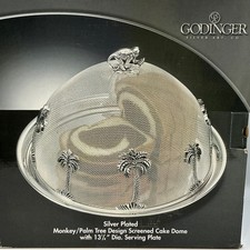 Godinger Silver Plated Monkey Palm Tree Cake ...