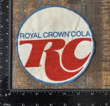 Vintage RC Royal Crown Cola Soda Pop Advertising Logo 6” Sew-On Patch 1960s
