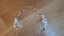 Haarschmuck Hochzeit Kopfschmuck Haardraht Braut weiß