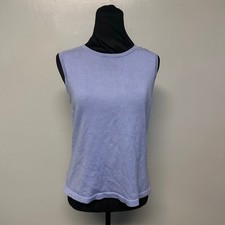 Women's Croft & Barrow knitted Periwinkle Tank Top size medium sleeveless