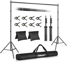 Backdrop Stand 10X10Ft Wxh Photo Studio Adjustable Background Stand Support Kit