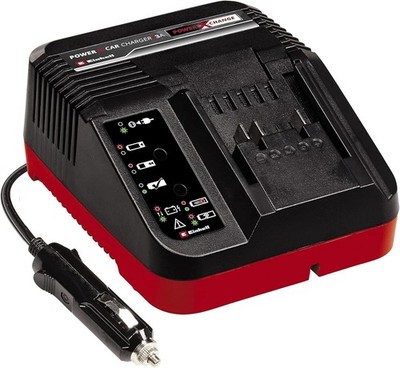 Original Einhell Ladegerät Power X-Car Charger 3A 12V Stecker Li-Ion, 18V LED