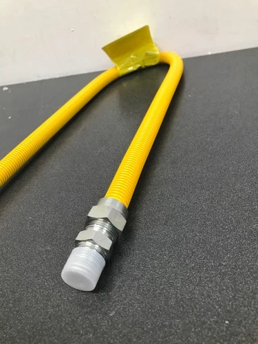 G71142 36" Stainless Steel Gas Connector with 1/2" and 1/2" Fittings - N/A - Picture 1 of 2